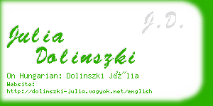 julia dolinszki business card